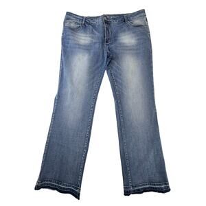 Flamingals Women's Jeans 3XL (38” Waist) Medium Wash Blue Denim Jeans